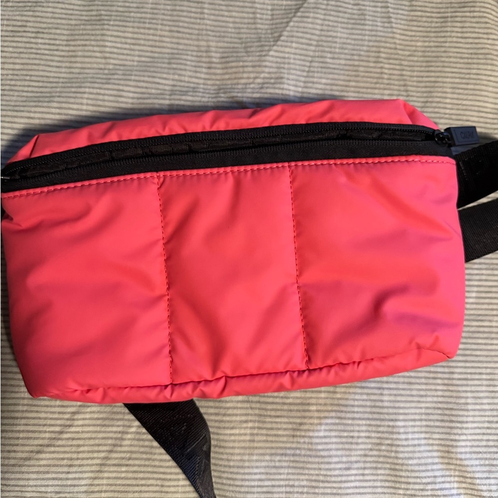 Calpak Vibrant Pink Quilted Waist Bag